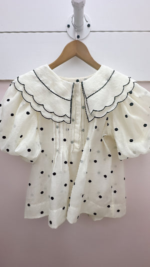 Endless Rose Cream Polka Dot Blouse