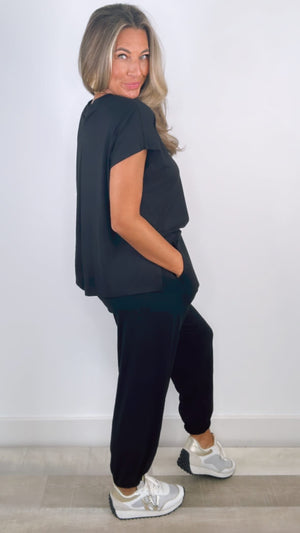 Black T-Shirt One Piece Jumpsuit (1 LARGE)