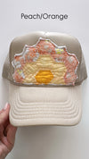 Orange Custom Quilted Trucker Hat