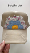 Blue/Multi Custom Quilted Trucker Hats (1 LEFT)