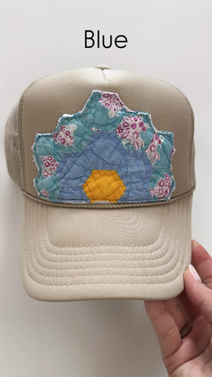 Blue/Multi Custom Quilted Trucker Hats (1 LEFT)