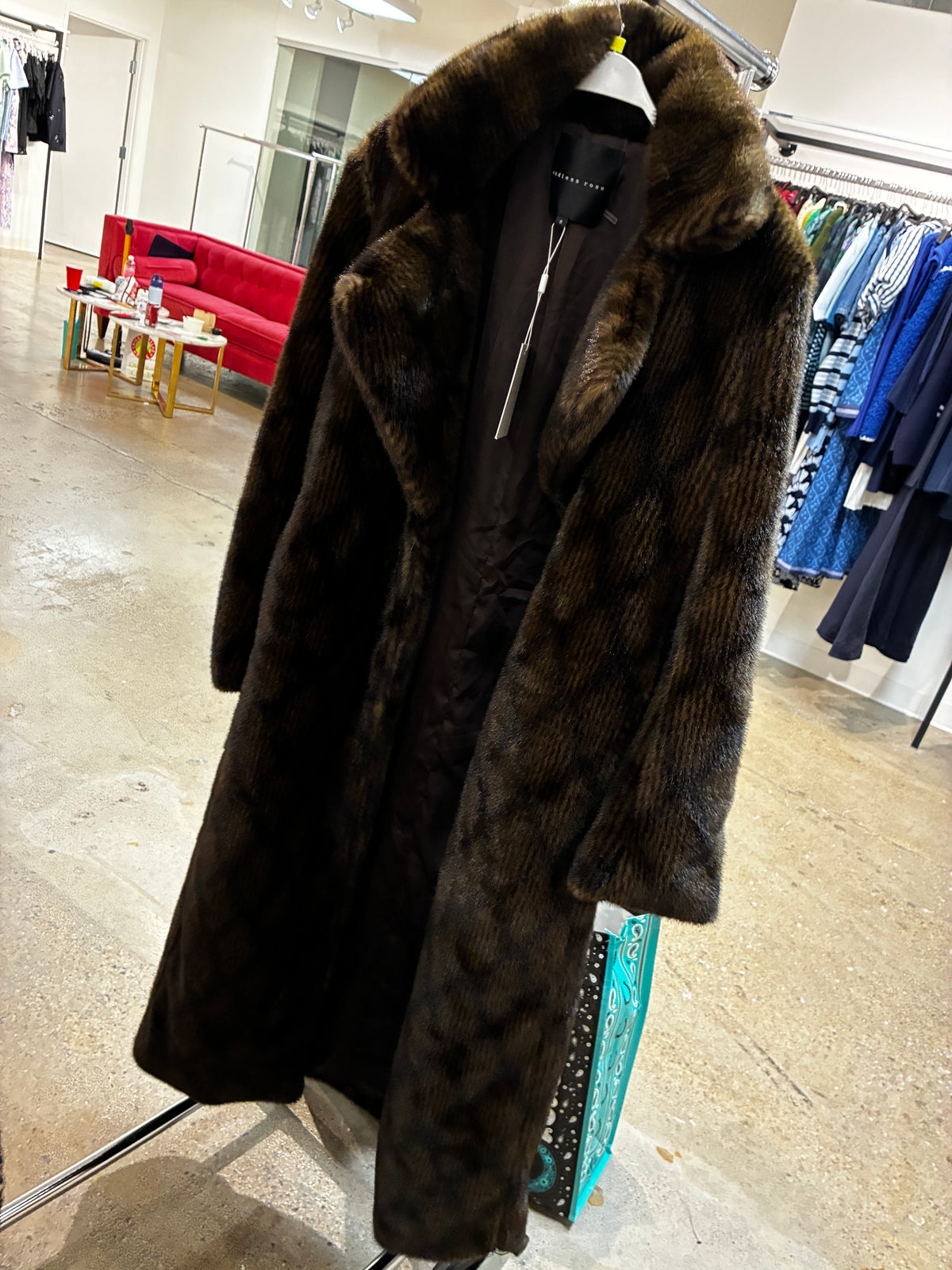 *BEST SELLER* Long Patterned Fur Coat