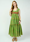 Sister Mary Green Irene Embroidered Midi Dress