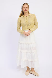 Vanilla Pointelle Cardigan