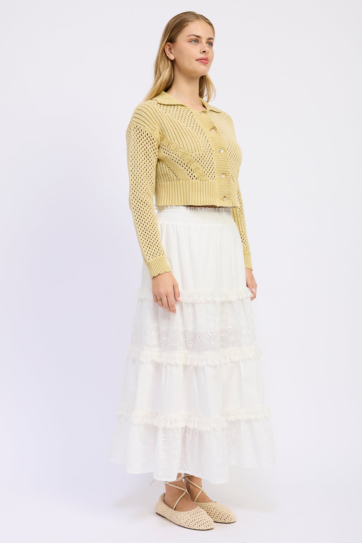 Vanilla Pointelle Cardigan