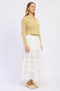 Vanilla Pointelle Cardigan