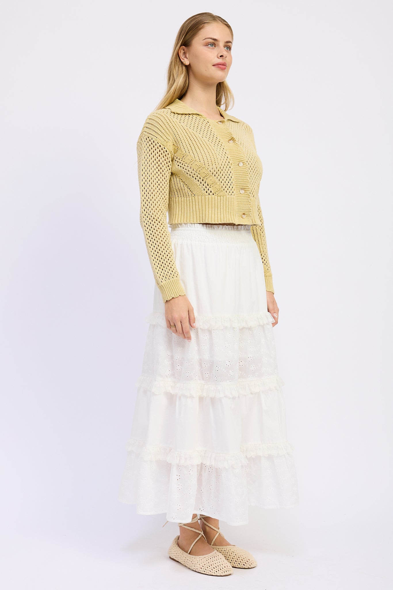 Vanilla Pointelle Cardigan