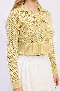 Vanilla Pointelle Cardigan