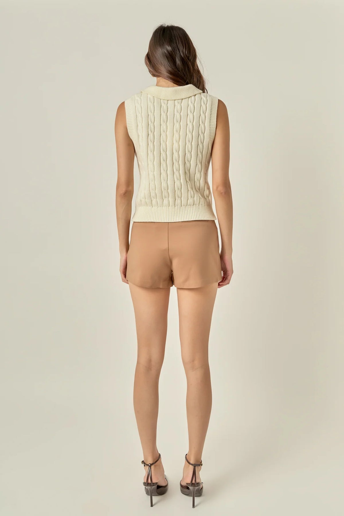 English Factory | Tan/Beige Colorblock Skort