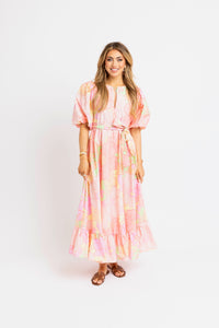 Karlie | Big Floral Pastel Maxi w/ Ties