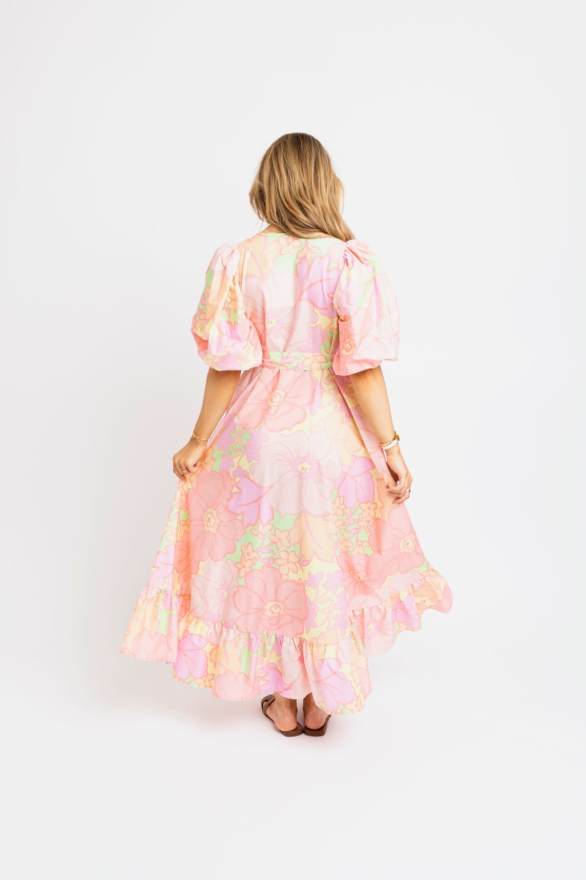 Karlie | Big Floral Pastel Maxi w/ Ties