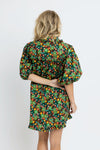 Karlie Floral Puff Sleeve Ruffle Dress