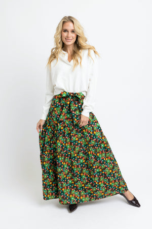 Karlie: Printed Floral Maxi Skirt