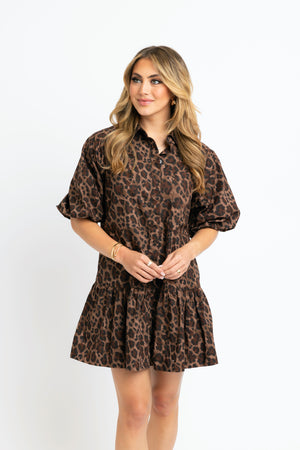 Karlie Leopard Ana Pocket Dress (1 SMALL)