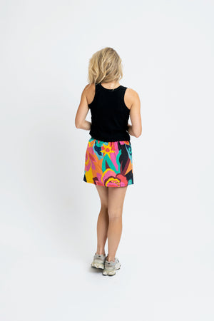 Karlie Fucshia Floral Weekend Skort
