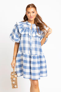 Karlie | Buffalo Check Ruffle Dress