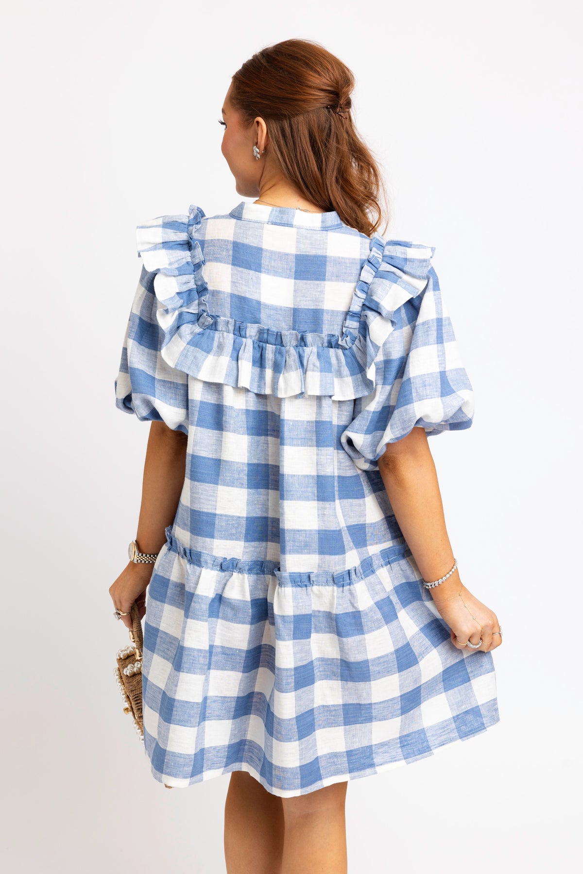 Karlie | Buffalo Check Ruffle Dress (1 LARGE)