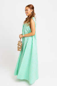 Karlie | Green Seersucker Scoop Maxi (1 MEDIUM)
