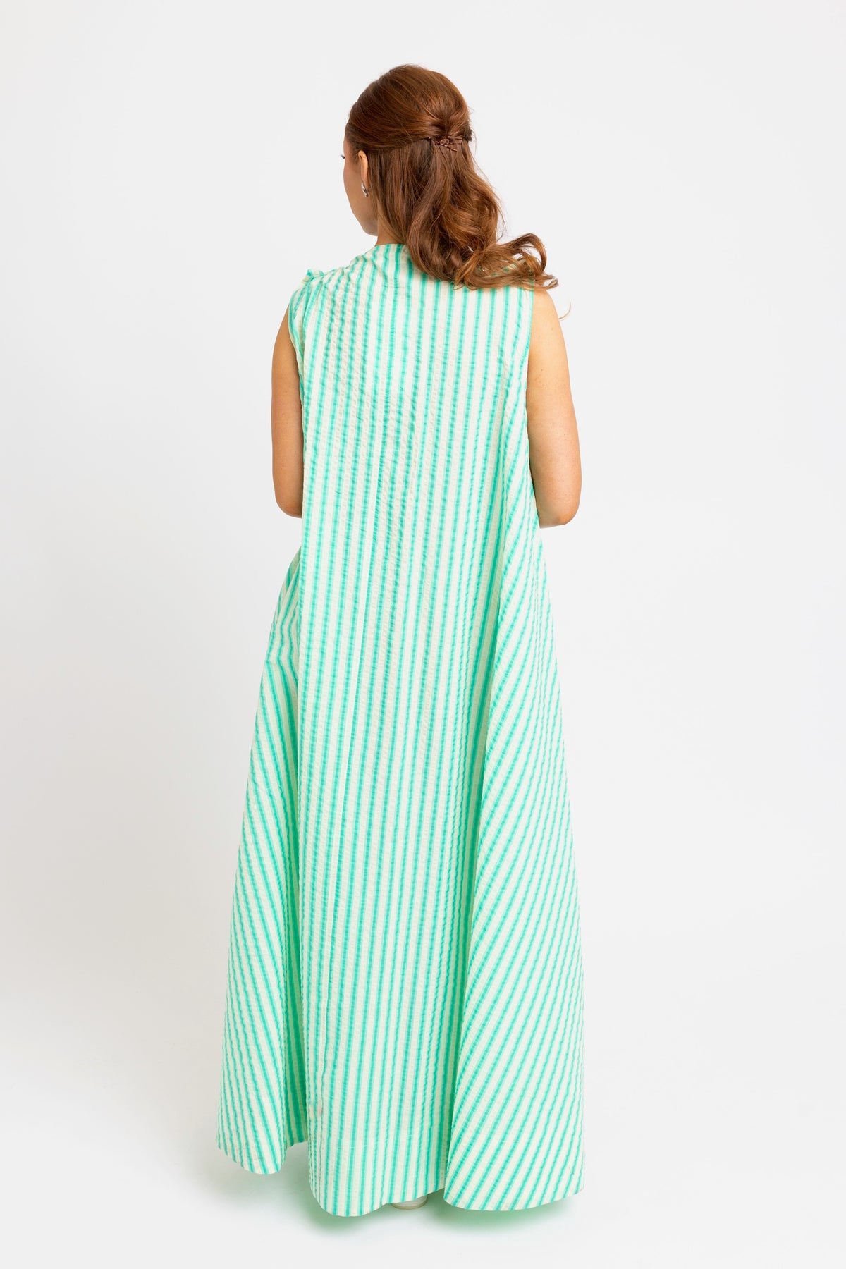 Karlie | Green Seersucker Scoop Maxi (1 MEDIUM)