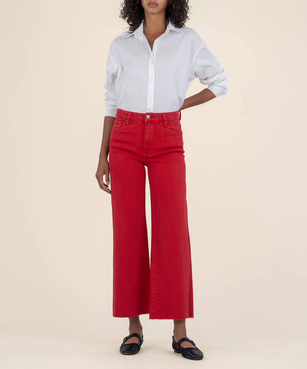 Kut Meg High Rise Wide Leg in Cherry