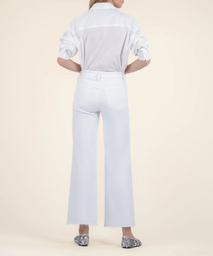 Kut Meg White High Rise Wide Leg