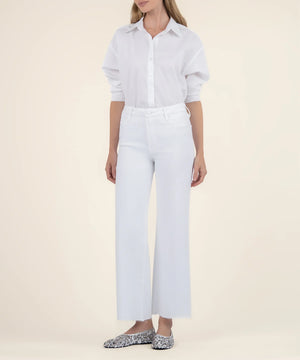Kut Meg White High Rise Wide Leg