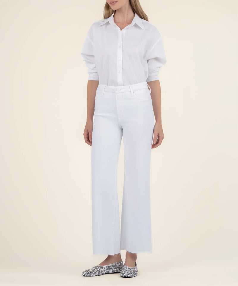 Kut Meg White High Rise Wide Leg