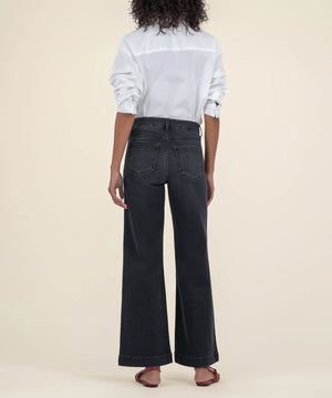 Kut Meg High Rise Wide Leg w/ Patch Pockets in Tactful Wash