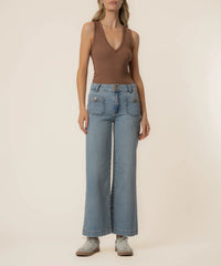 Kut | Meg High Rise Front Square Patch in Brilliant