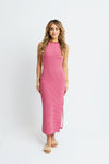 Karlie Pink Stripe Knit Tank Maxi