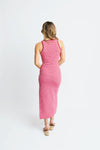 Karlie Pink Stripe Knit Tank Maxi
