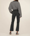 Kelsey High Rise Ankle Flare in Pewter Green
