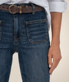 Kut Ana High Rise Flare w/ Patch Pockets in Deductive Wash
