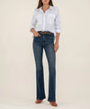 Kut Ana High Rise Flare w/ Patch Pockets in Deductive Wash