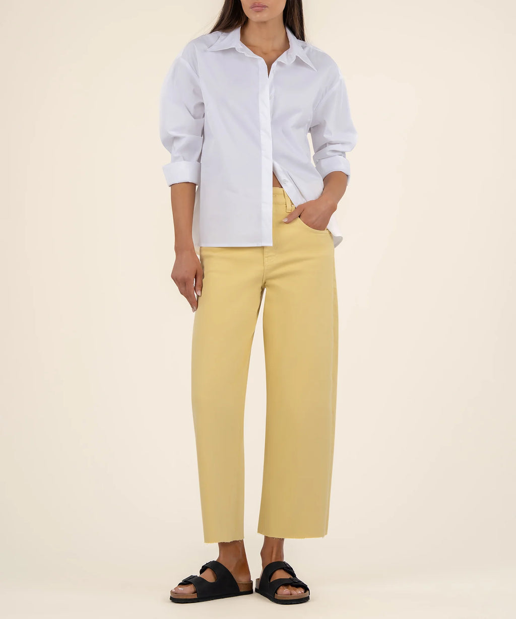 Kut Gwen High Rise Wide Leg in Daffodil