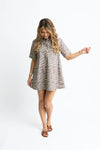 Karlie Leopard Denim Swing Dress