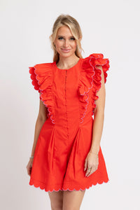 Karlie | Red Ruffle Romper