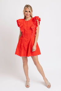 Karlie | Red Ruffle Romper