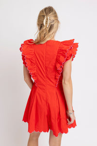 Karlie | Red Ruffle Romper