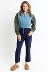 Karlie Color Block Zip Jumpsuit (SMALL)