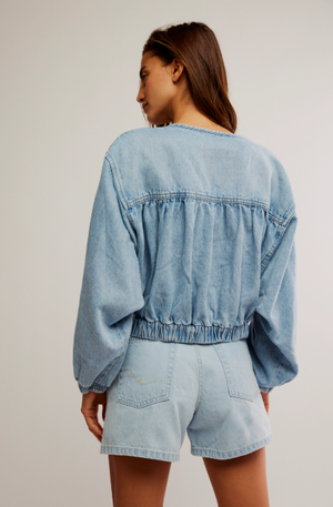 Free People Layla Denim Jacket (1 XL)