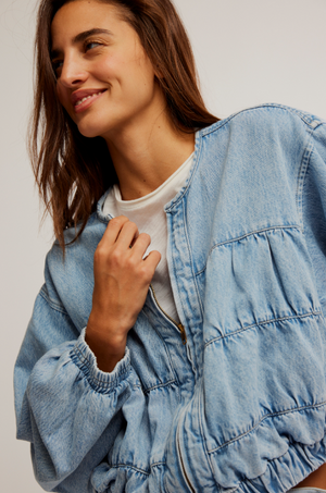 Free People Layla Denim Jacket (1 XL)