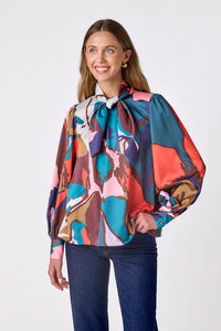 Crosby | Estelle Blouse in Leaf Study