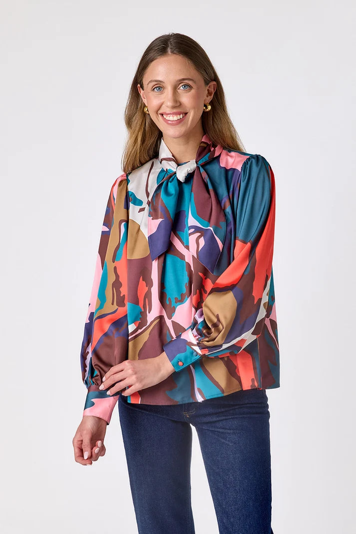 Crosby | Estelle Blouse in Leaf Study