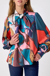 Crosby | Estelle Blouse in Leaf Study