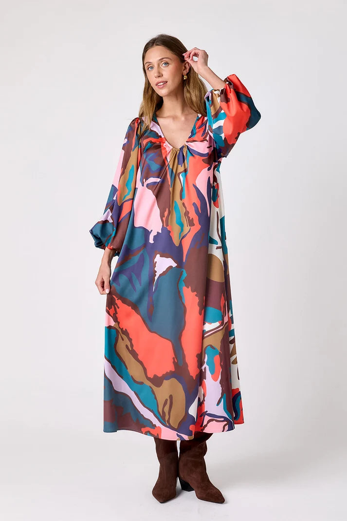 Crosby | Ryker Dress in Leaf Study