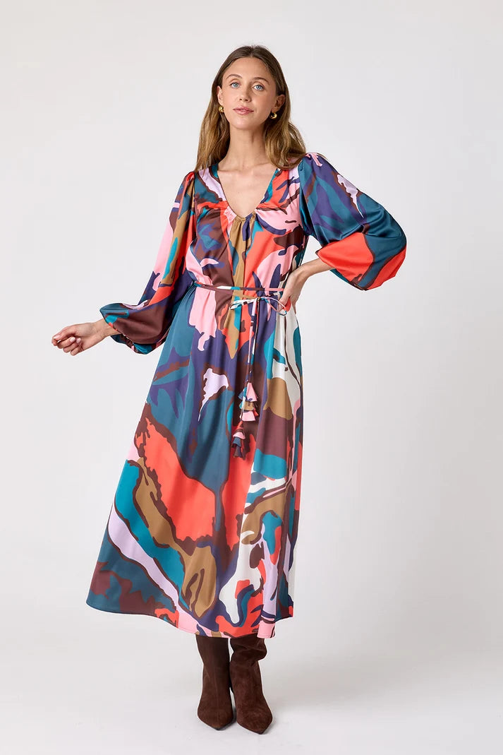 Crosby | Ryker Dress in Leaf Study