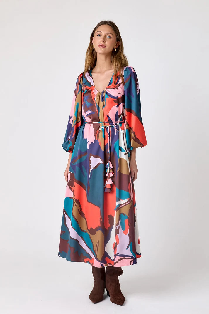 Crosby | Ryker Dress in Leaf Study
