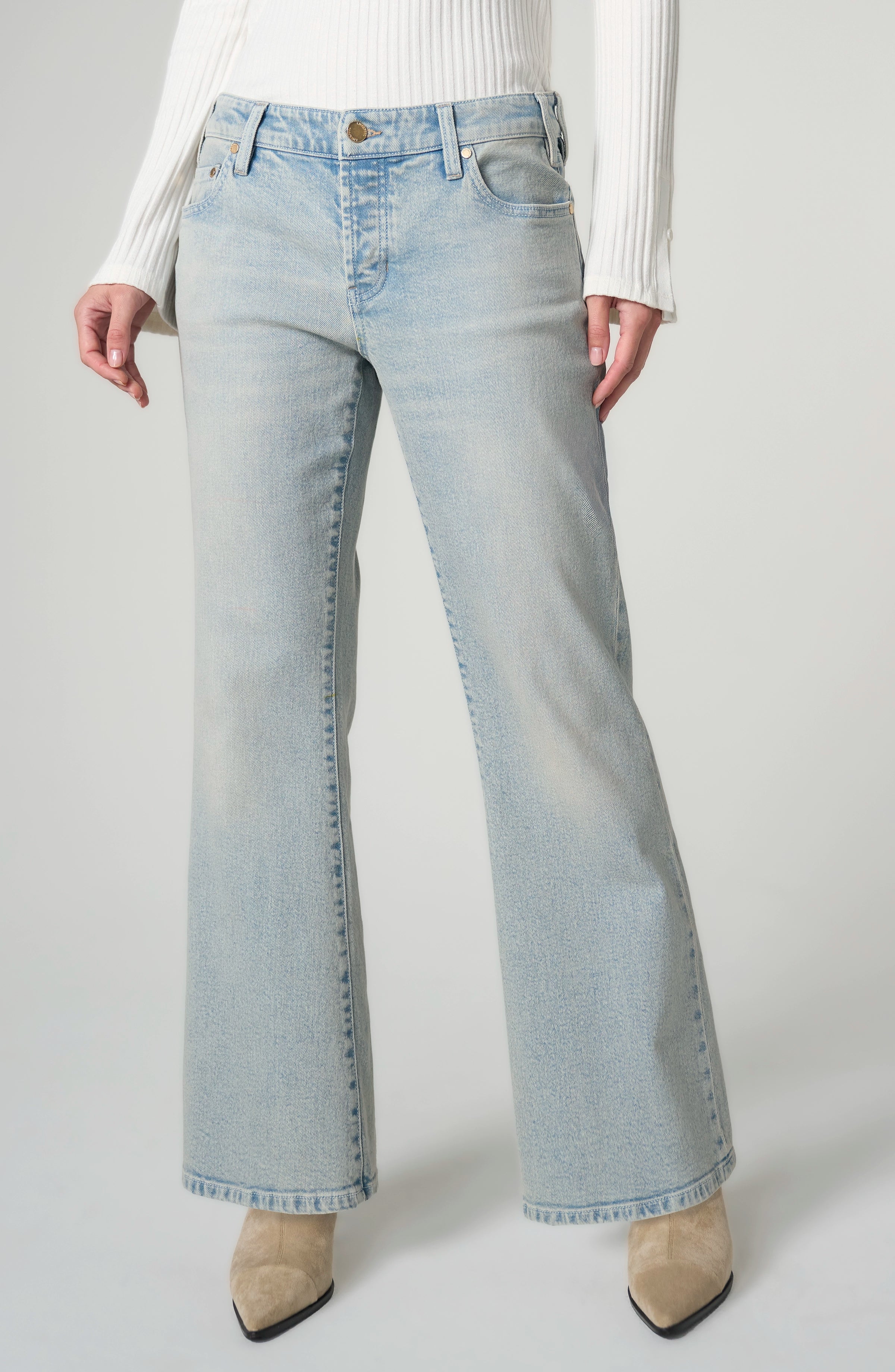 Liverpool | Prairie Mist Dakota Low Rise Loose Flare