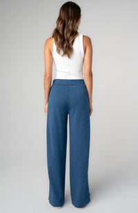 Livrepool | Heathered Navy Pull-On Pleat Wide Pant (Set Sold Separately)